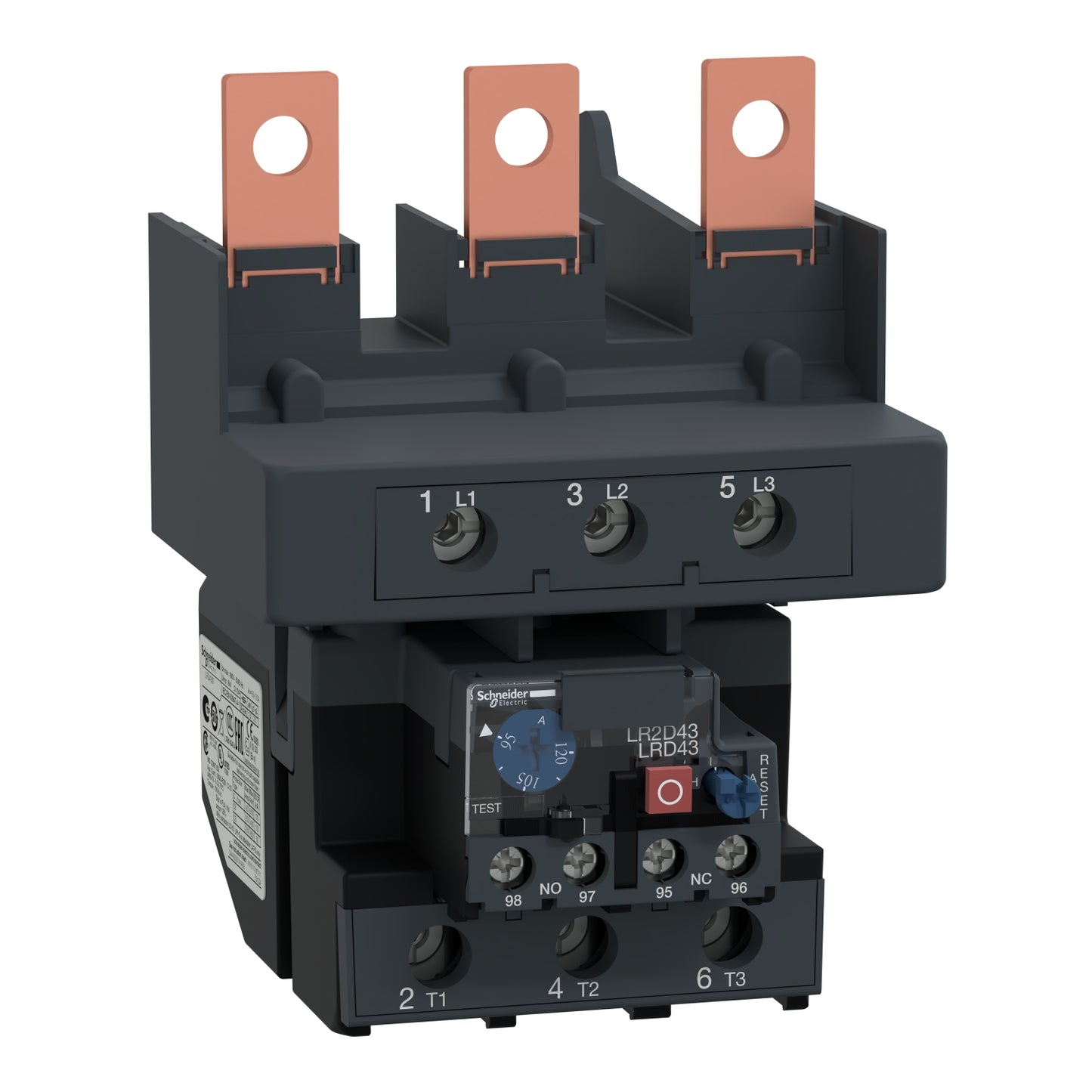 Relé Térmico TeSys LRD - 95-120A - Clase 10A - LRD4367 - SCHNEIDER