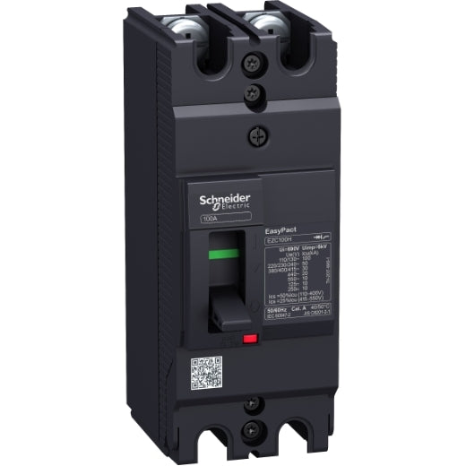Interruptor Termomagnético EasyPact EZC - 2x40A - 30kA en 400/415VAC - EZC100H2040 - SCHNEIDER