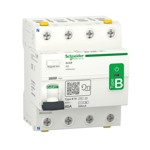 Interruptor Diferencial ilD Clase B-SI - 4x40A - 300mA - A9Z64440 - SCHNEIDER
