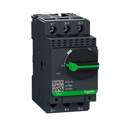 Guardamotor Magnético Tesys GV2-L - 6.3A - 100kA/415V - GV2L10 - SCHNEIDER