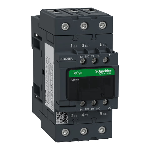 Contactor Tripolar TeSys D - 25HP(220V)/50HP(440V) - 65A(AC3) - 1NA+1NC - Bobina 110VAC - LC1D65AF7 - SCHNEIDER