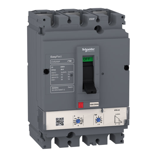 Interruptor Automático - EasyPact CVS - ETS 2.2 - 40A - 70kA 220/240VAC (IEC 60947-2) - LV510552 - SCHNEIDER