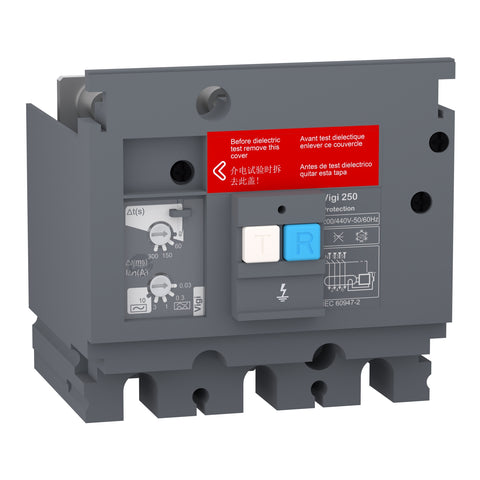 Módulo diferencial Vigi - Clase A - para CVS 250 - 200-440VAC - 30mA...30A - 3P - LV529492 - Schneider