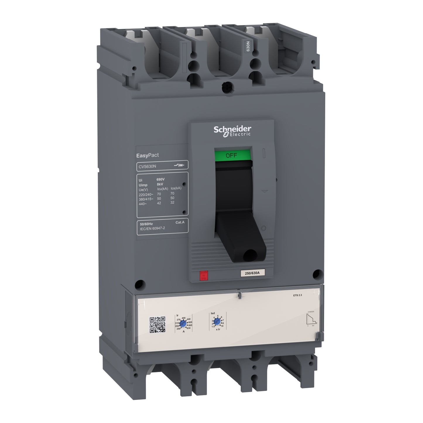 Interruptor Automático EasyPact CVS - ETS 2.3 - 400A - 70kA 220/240VAC (IEC 60947-2) - LV540510 - SCHNEIDER