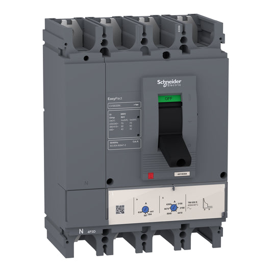 Interruptor Automático EasyPact CVS - ETS 2.3 - 4P - 630A - 70kA 220/240VAC (IEC 60947-2) - LV563322 - SCHNEIDER