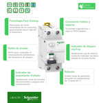 ilD Acti9 - Tipo A - 2P - 40A - 30mA - Instantáneo - A9R51240 - SCHNEIDER