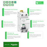 ilD Acti9 - Tipo A - 2P - 40A - 30mA - Instantáneo - A9R51240 - SCHNEIDER
