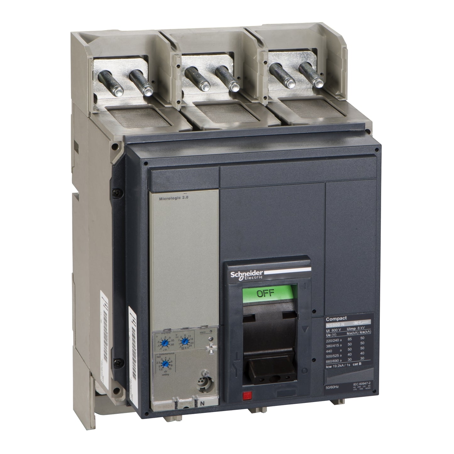 Compact NS - NS800N - Micrologic 2.0 - 800A - 50kA 380/415VAC (IEC60947-2) - 33466 - SCHNEIDER