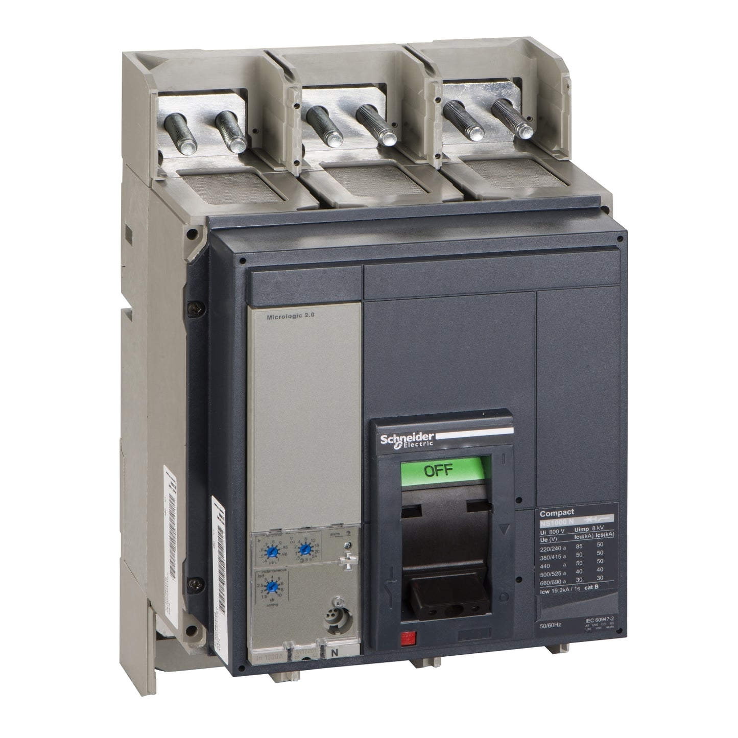 Compact NS - NS1000N - Micrologic 2.0 - 1000A - 50kA 380/415VAC (IEC60947-2) - 33472 - SCHNEIDER