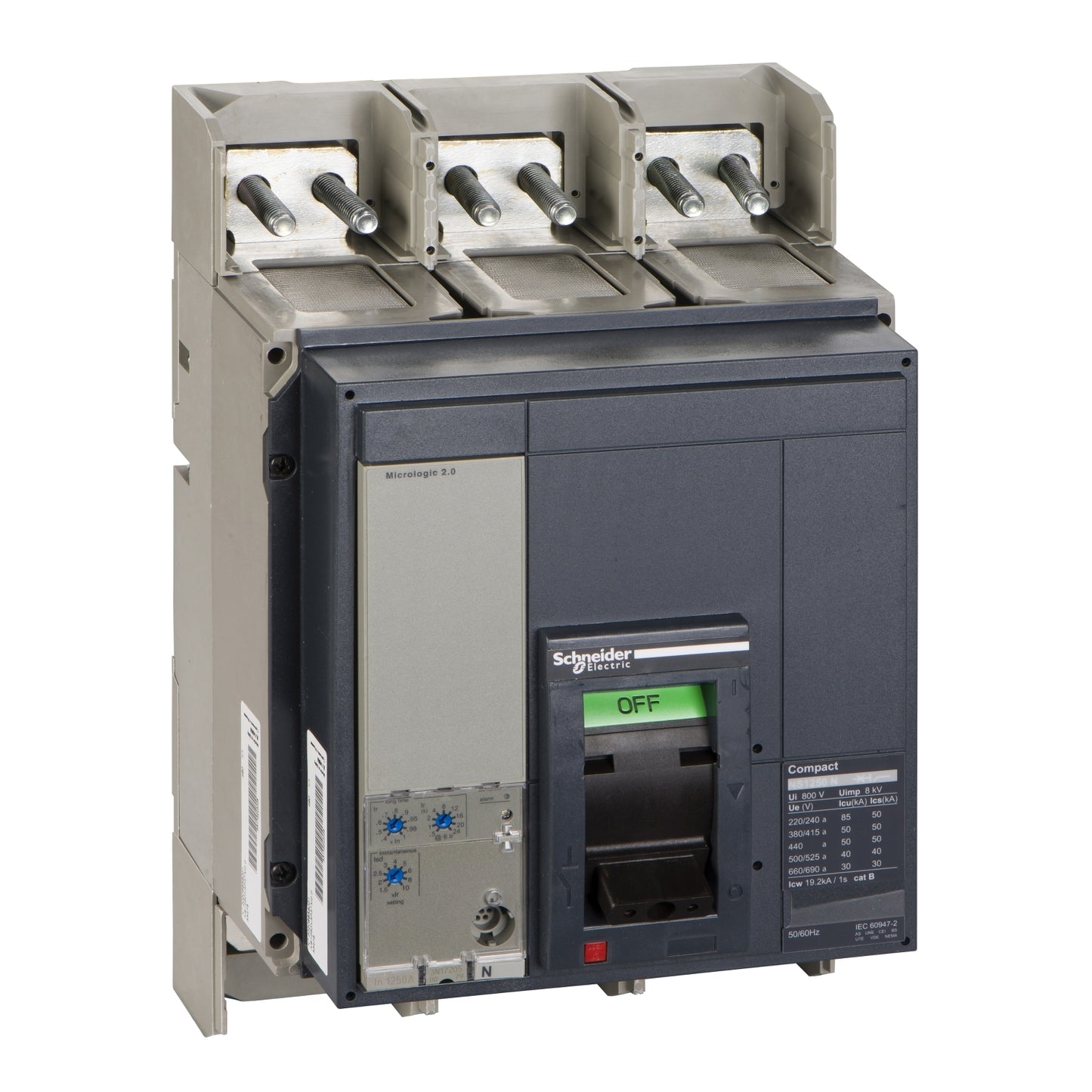 Compact NS - NS1250N - Micrologic 2.0 - 1250A - 50kA 380/415VAC (IEC60947-2) - 33478 - SCHNEIDER