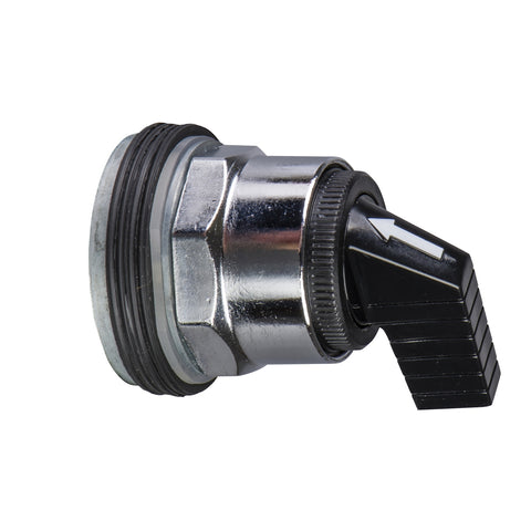 Selector Negro con Maneta Larga de 3 Posiciones Fijas de Marca Schneider Electric de Serie Harmony 9001K (9001KS43FBH13) con ø30m de Montaje, Contacto 1NANC.