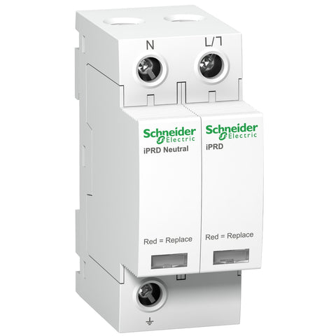 Limitador de Sobretensión de Marca Schneider de Linea Acti 9 iPRD40 (A9L40500) con 1 Polo + Neutro - Compra en FCM.