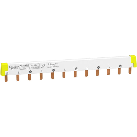 Peine Bifásico de 12 Polos. Accesorio de Marca Schneider Electric de Serie Acti 9 (A9XPH212).