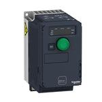 Variador de Velocidad de Potencia Nominal 0.5HP, Máxima Corriente Permanente 3.3A y Alimentación Trifásica 200-240VAC de Marca Schneider Electric de Linea Altivar 320 (ATV320U04M3C) con Dimensiones 143x72x128mm.