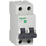 Interruptor Termomagnético Bipolar de Marca Schneider Electric de Linea Easy9 (EZ9F56225) de Corriente Nominal 25A, Curva C y Poder de Ruptura 6kA en 230/400V.