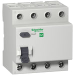 Interruptor Diferencial Tetrapolar de Marca Schneider Electric de Linea Easy9 (EZ9R36425) de Corriente Nominal 25A, Sensibilidad 30mA y Tensión Asignada de Empleo 400VAC.