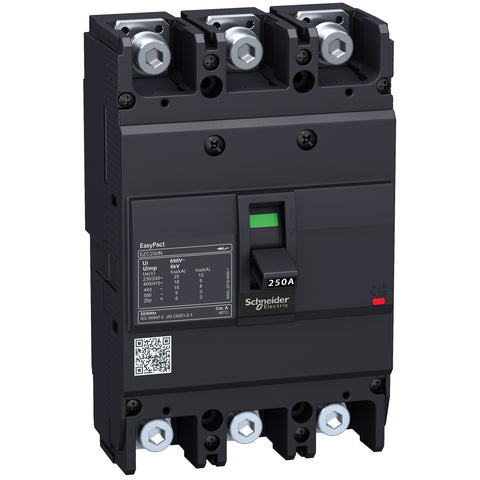 Interruptor Termomagnético EasyPact EZC - 3x125A - 50kA/220...240VAC (IEC60947-2) - EZC250N3125 - SCHNEIDER