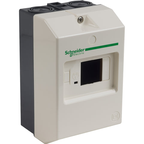 Cofre de Montaje en Pared de Doble Aislamento con IP54. Accesorio para Guardamotores GV2ME de Marca Schneider Electric (GV2MC01).