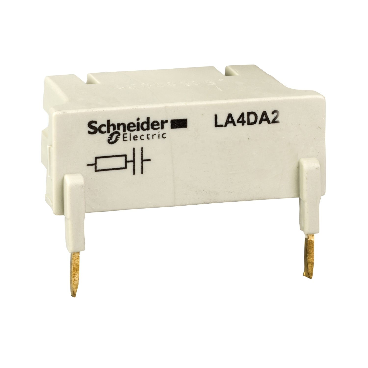 Modulo RC - Filtro Antiparasitario de Tensión 110/240VAC Para Contactor D80-D150. Accesorio para Contactores TeSys D de Marca Schneider Electric (LA4DA2U). 