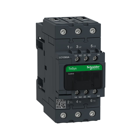 Contactor Tripolar TeSys D - 25HP(220V)/50HP(440V) - 65A(AC3) - 1NA+1NC - Bobina 220VAC - LC1D65AM7 - SCHNEIDER