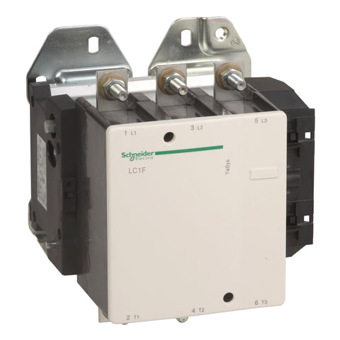 Contactor Tripolar de Marca Schneider Electric de Línea TeSys F (LC1F500M7) con Corriente Asignada de Empleo 500A(AC3)/700A(AC1) y Potencia del Motor 200HP(220V)/20HP(440V), Composición  de los Contactos Auxiliares 1NA+1NC  y Tensión del Circuito de Control 220VAC. Compra en FCM