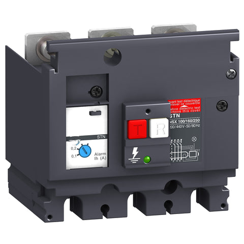 Módulo para Monitoreo de Fugas a Tierra para Interruptores NSX100/160/250 de Marca Schneider Electric (LV429459) de 3 Polos, Ajuste de 0.1-1A y Tensión Asignada de Empleo 200-440V.