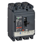 Interruptor Termomagnético Tripolar de Marca Schneider Electric de Serie Compact NSX de Tipo NSX100F o TM32D (LV429635) con Regulación de Disparo Térmica 22.4-32A, Intervalo de Ajuste de Detección a Corto Plazo 400A y Poder de Ruptura 35kA en 440V. Compra en FCM.