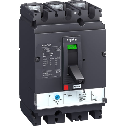 Interruptor Termomagnético EasyPact CVS - 100A - 40kA 220/240VAC (IEC 60947-2) - LV510307 - SCHNEIDER