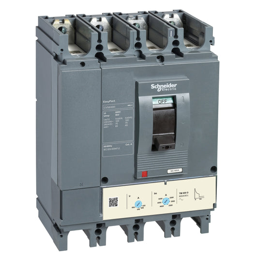 Interruptor Termomagnético EasyPact CVS - 4P - 400A - 70kA 220/240VAC (IEC 60947-2) - LV540312 - SCHNEIDER