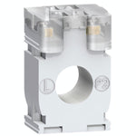 Transformador de Corriente 200A y Corriente Secundario 5A, con Forma Interna Tipo CC para Diámetro del Cable ⌀21mm de Marca Schneider de Linea Powerlogic (METSECT5CC020) de Dimensiones externas 44x65x30mm.