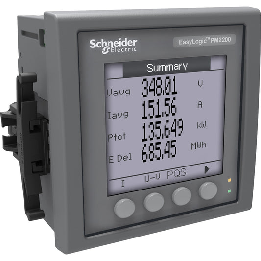Medidor de Energía con Comunicacón Modbus  RTU, Hasta 31th Armónicos y 14 Alarmas de Marca Schneider Electric de Linea PowerPact PM2230 (METSEPM2230)