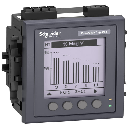 Medidor de Energía con Comunicacón Modbus y Ethernet, Hasta 63th Armónicos y 52 Alarmas de Marca Schneider Electric de Linea PowerLogic PM5560 (METSEPM5560).