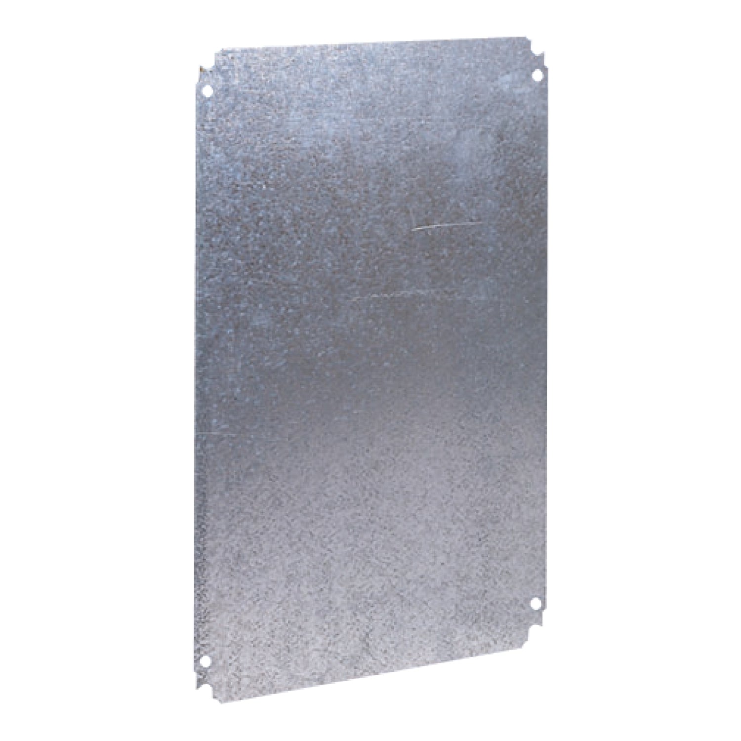 Placa de Montaje Metálica de Dimensiones 450x350mm y Peso 2.2kg. Accesorio para Tableros Murales Spacial de Marca Schneider Electric (NSYMM54). La Placa es Para Acoplar a Tableros NSYCRN54200, NSYS3X5420 y NSYPLM54.