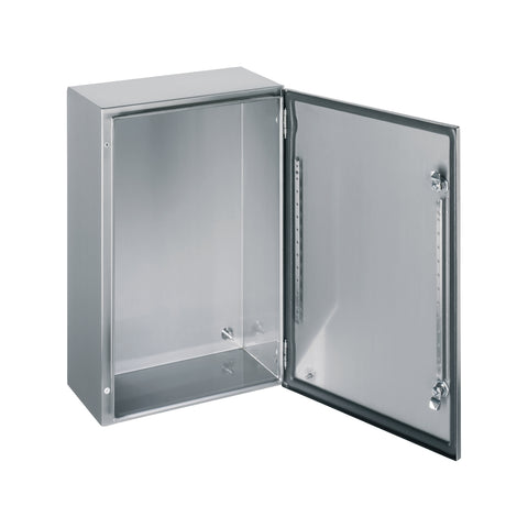 Tablero Eléctrico Mural de Acero Inoxidable 304L de Marca Schneider Electric de Serie Spacial S3X (NSYS3X302515) de Dimensiones 300x250x150mm, Peso 4.15kg y Grado de Protección IP66. Compra en FCM.