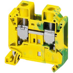 Bornera Tipo Tornillo Para Tierra de Protección de Color Verde-Amarillo, Sección 16mm2 de Marca Schneider Electric (NSYTRV162PE). 