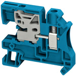 Bornera Tipo Tornillo Para Conductor Neutro de Color Azul, Sección 6mm2, Tensión Asignada de Empleo 400V y Corriente Nominal 41A de Marca Schneider Electric (NSYTRV62NE). 