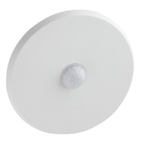Sensor de Movimiento Presencia Flex de Embutir Para Techo de Marca Schneider Electric (PRM134) con Regulación de Tiempo y Luminosidad del Ambiente