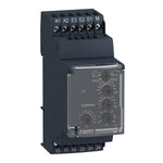 Relé de Control de Corriente con Salidas: 2NANC, 5A de Marca Schneider Electric de Serie Zelio Control (RM35JA32MW), Rangos de Medida 0.15-1.5A, Delay 0.3-30s, Alimentación Nominal 24-240VAC/VDC, Limites de Alimentación -15% +10%, Frecuencia  40-70Hz, IP30.