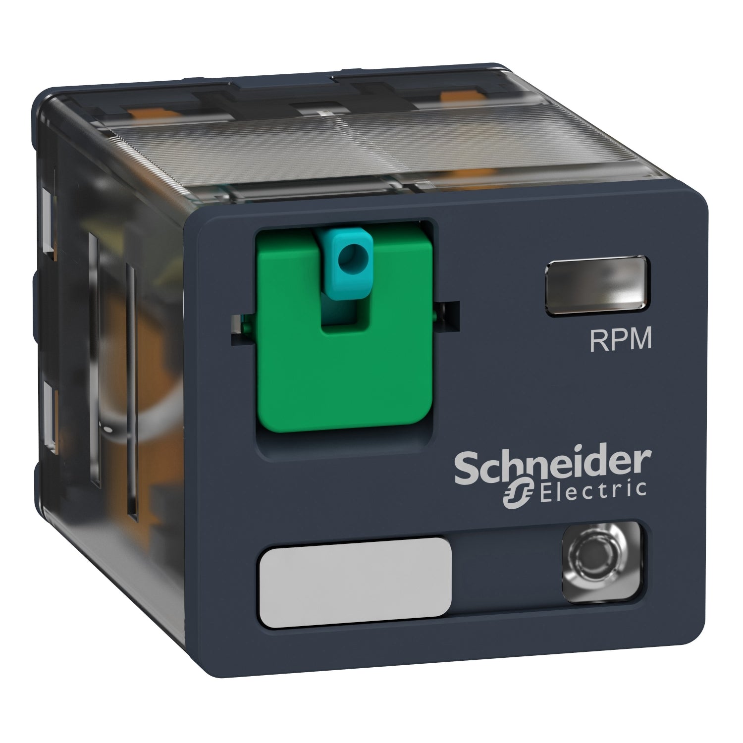 Relé Enchufable con Indicador LED de Marca Schneider Electric de Línea Zelio Relay RPM (RPM32BD) con Voltaje de Control 24VDC, Composición de Contactos 3NANC, Corriente Térmica Nominal 15A y Grado de Protección IP40. Compra en FCM.
