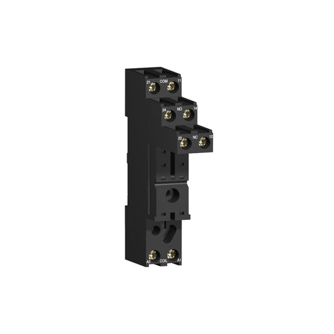 Socket  de Marca Schneider Electric de Línea Zelio Relay RSB (RSZE1S48M) Para Relé de 10A - 250VAC con Grado de Protección IP20. Asociar con Relé RSB2A080**, RSB1A160**. Compra en FCM.