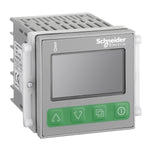 Controlador de Temperatura de Marca Schneider Electric de Serie Zelio Control RTC48 (RTC48PUNCSNHU) de Dimensión 48x48mm con Alimentación 100-240VAC, con Alarma+Modbus y Salida SSR. 