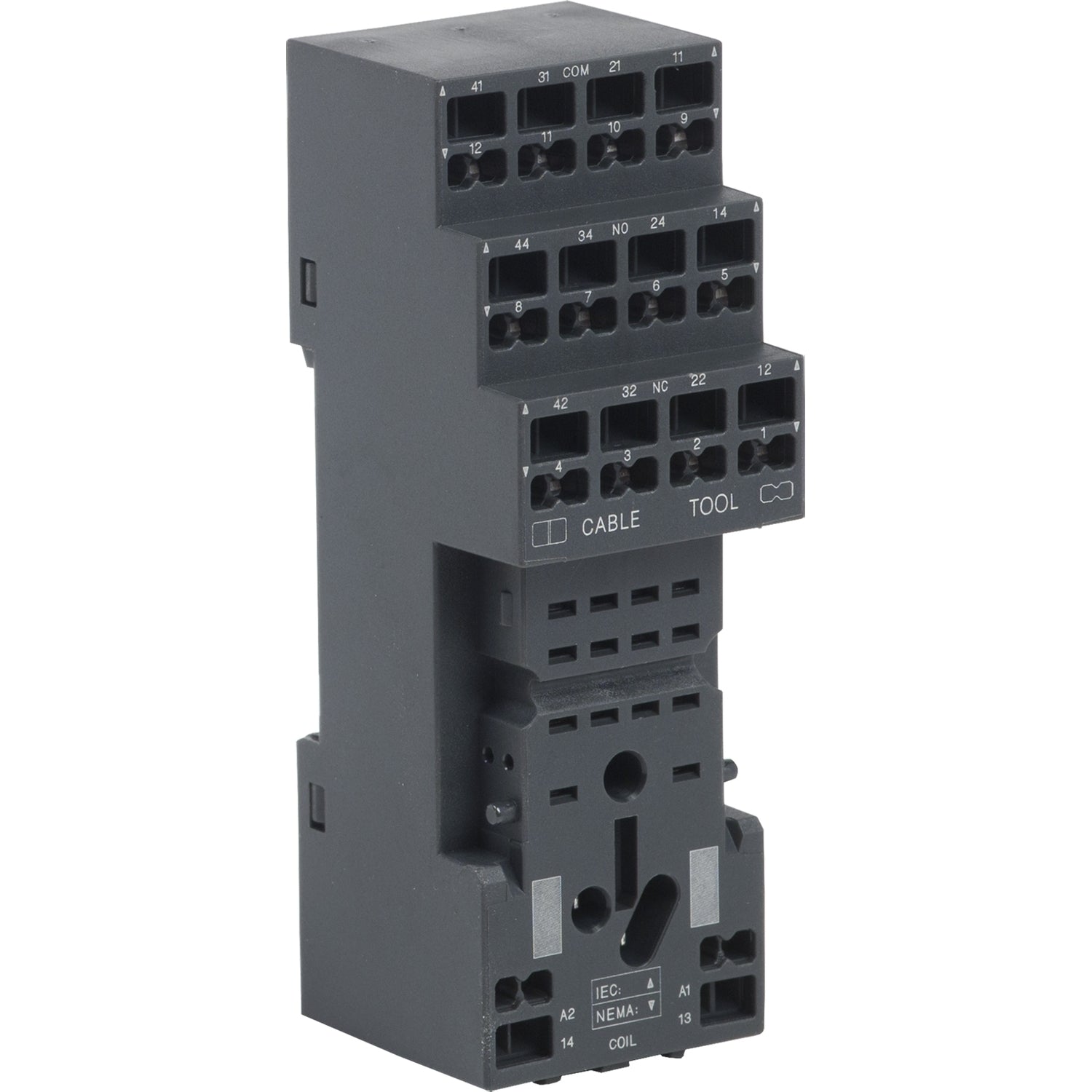 Socket con Terminales Tipo ¨Push & Stay¨  de Marca Schneider Electric de Línea Zelio Relay RXM (RXZE2S114S) con Grado de Protección IP20. Asociar con Relé RXM4** y RMX2**. Compra en FCM.
