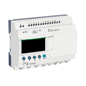 Relé Programable Zelio Logic SR2 - 20E/S - 24 VDC - SR2B201BD - SCHNEIDER