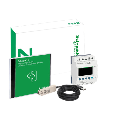 Pack Zelio Logic - SR2B121FU + Cable + CD Software - SR2PACKFU - SCHNEIDER