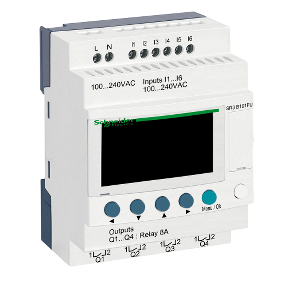 Relé Programable Zelio Logic SR3 - 100-240VAC - 10E/S - SR3B101FU - SCHNEIDER