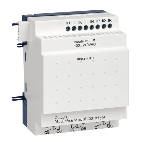 Extensión de E/S Zelio Logic - 100-240 VAC - 14E/S - SR3XT141FU - SCHNEIDER