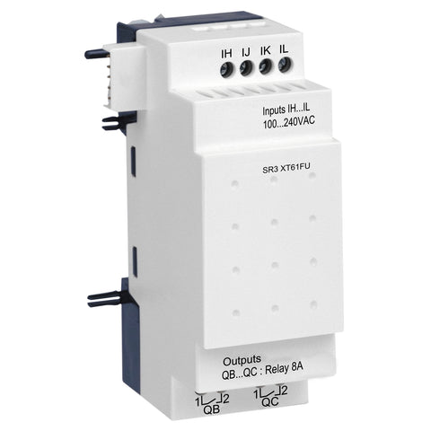 Extensión de E/S Zelio Logic - 100-240 VAC - 6E/S - SR3XT61FU - SCHNEIDER