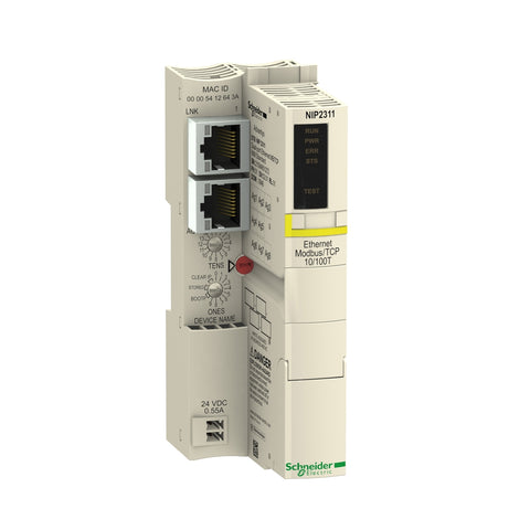 Módulo de Comunicación Modicon STB - 24 VDC - Ethernet Modbus TCP/IP - STBNIP2311 - SCHNEIDER