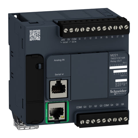 Controlador Lógico Modicon 221 - 110-240VAC - E/S 16 - Ethernet - TM221CE16R - SCHNEIDER