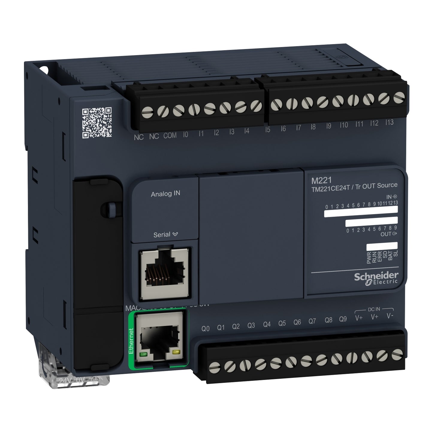 Controlador Lógico Modicon 221 - 24VDC - E/S 24 - Ethernet - TM221CE24T - SCHNEIDER